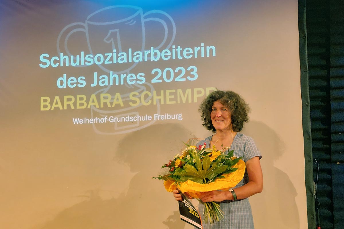 Schulsozialarbeiterin Barbara Schempp beim Freiburger Lehrerpreis ausgezeichnet